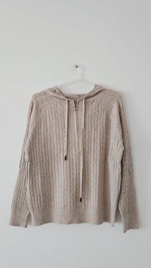 L88105 Buzo Tejido Trenza c/cierre Importado