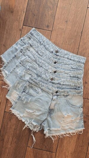 Short Jean Roturas Rigido