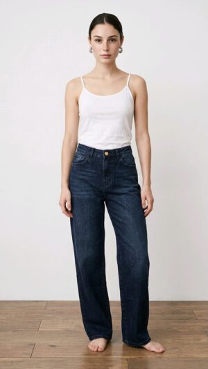 Jean Barrel Azul Dark