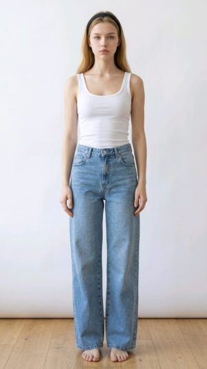 Jean Wide Leg Celeste